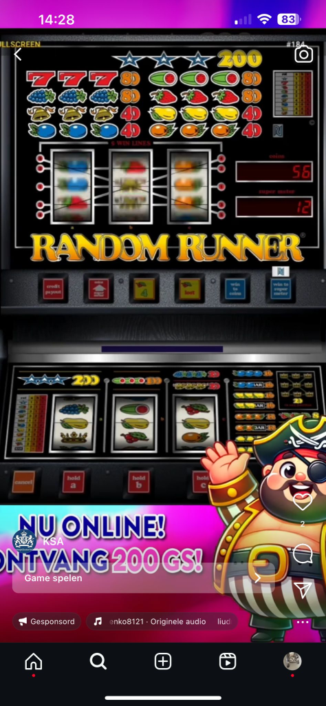 Reclame voor de door "Ksa" gemaakte app voor het illegale online casino