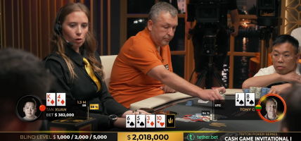 Tony G maakte een gigantische bluf tegen Tan Xuan en won een pot van meer dan $ 2 miljoen tijdens de Triton Series Cash Game Invitational.