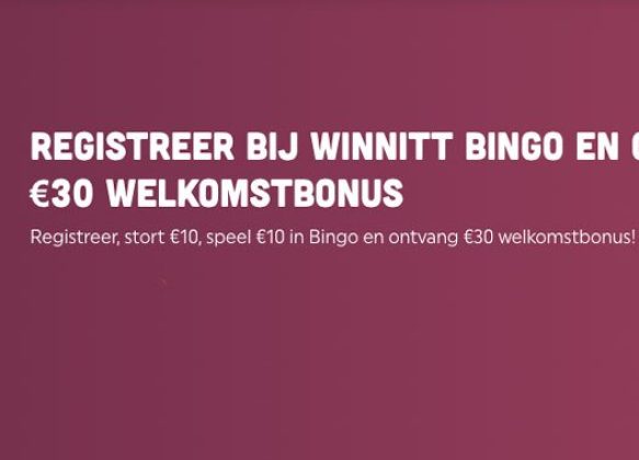 Bingo welkomstbonus Winnitt