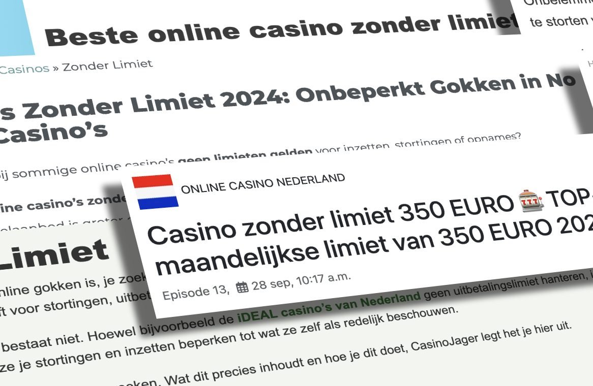 Casinon zonder limiet