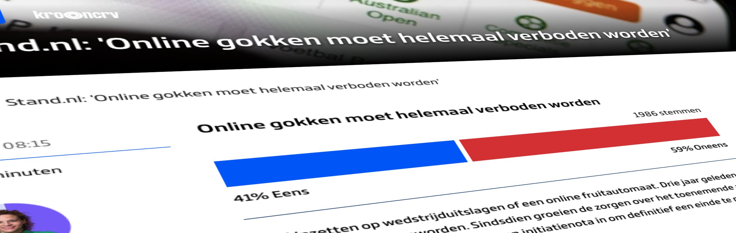 Stand.nl 2 poll Online gokken moet helemaal verboden worden
