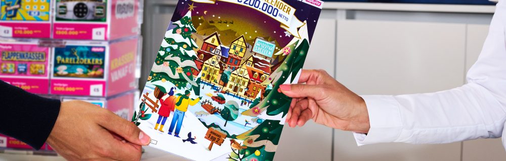 Krasloten Decemberkalender 10euro winkelverkoop (foto via Nederlandse Loterij)