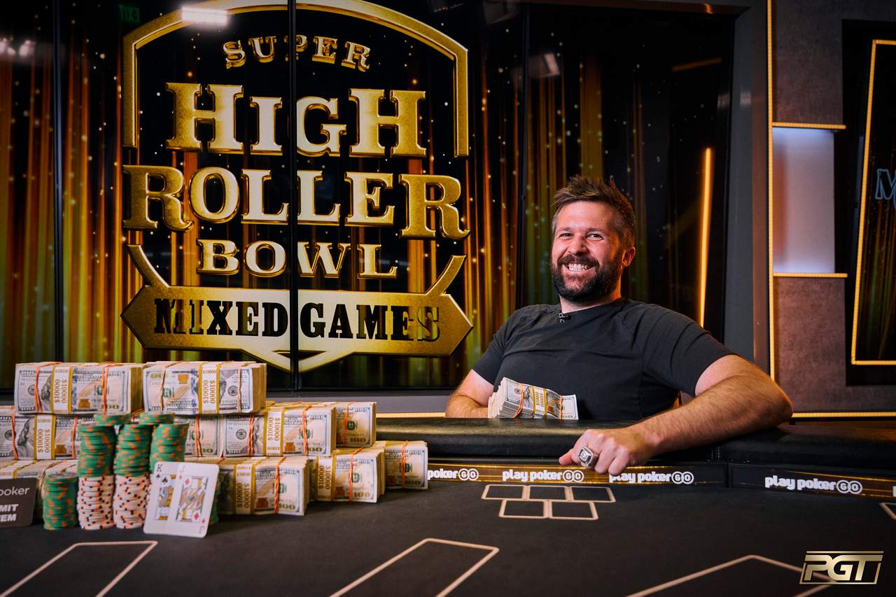Chad Eveslage, winnaar Super High Roller Bowl Mixed Games