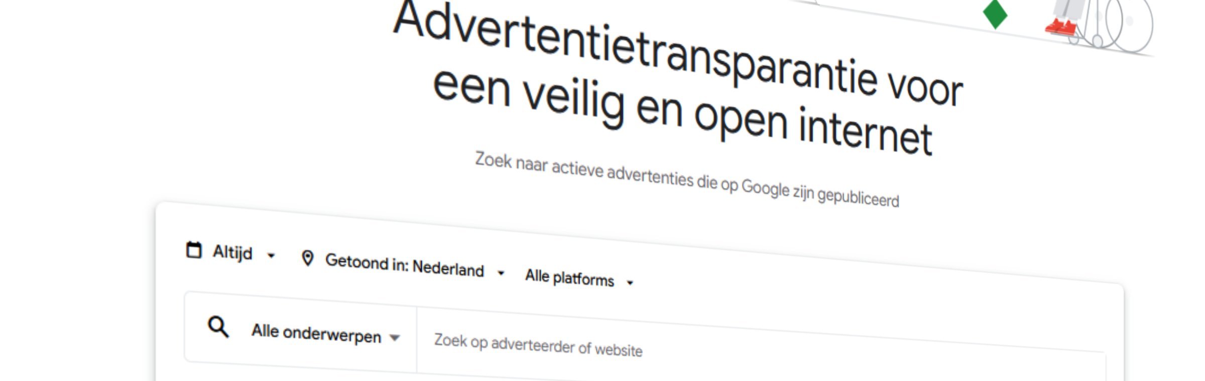 Screenshot advertentie transparantie Google