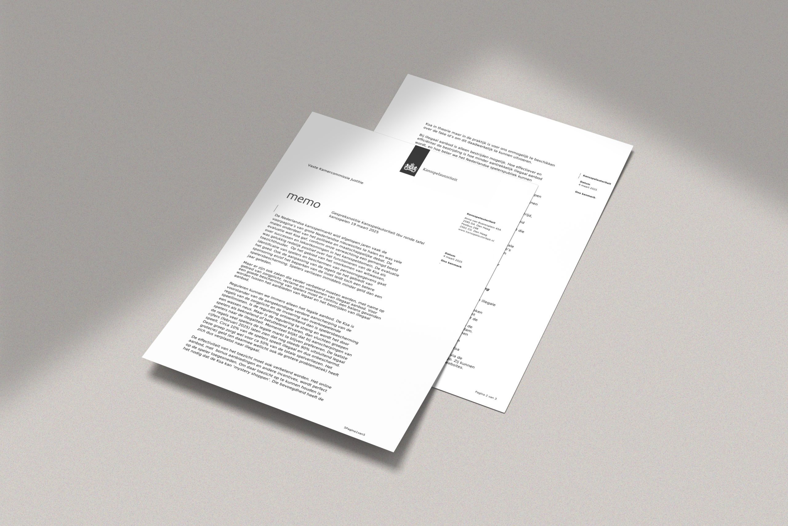 Kansspelautoriteit position paper