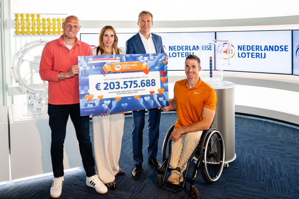 Nederlandse Loterij droeg in 2024 € 203.575.688 af (Jaarverslag 2024)