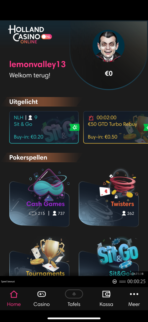 Holland Casino app voor poker