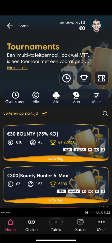 Holland Casino app voor poker