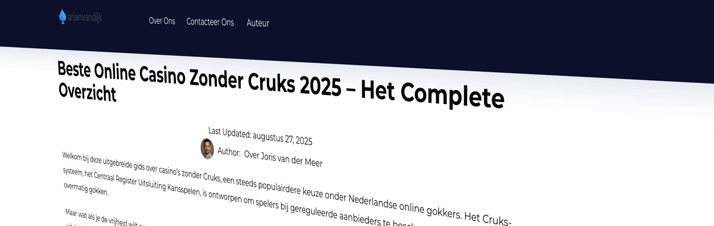 Arjan van Dijk Groep website