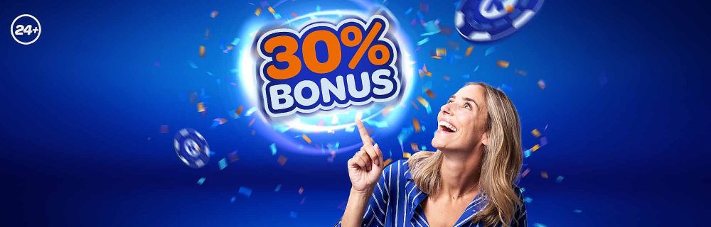 Kansino stortingsbonus 30%