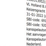 Strazzer vergunning VL Holland BV