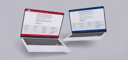 afbeelding van twee laptops met daarop de postcode loterij datalek