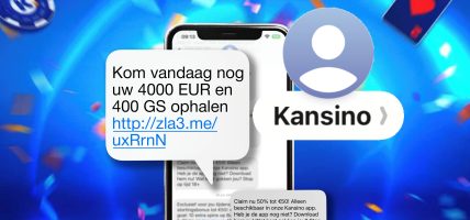 Kansino SMS bericht malafide aanbieder