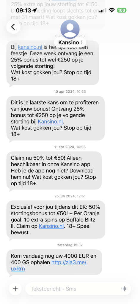 SMS Spoofing Kansino