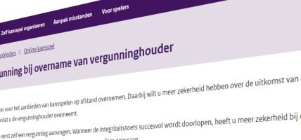 Vergunningsaanvraag overname gokbedrijven