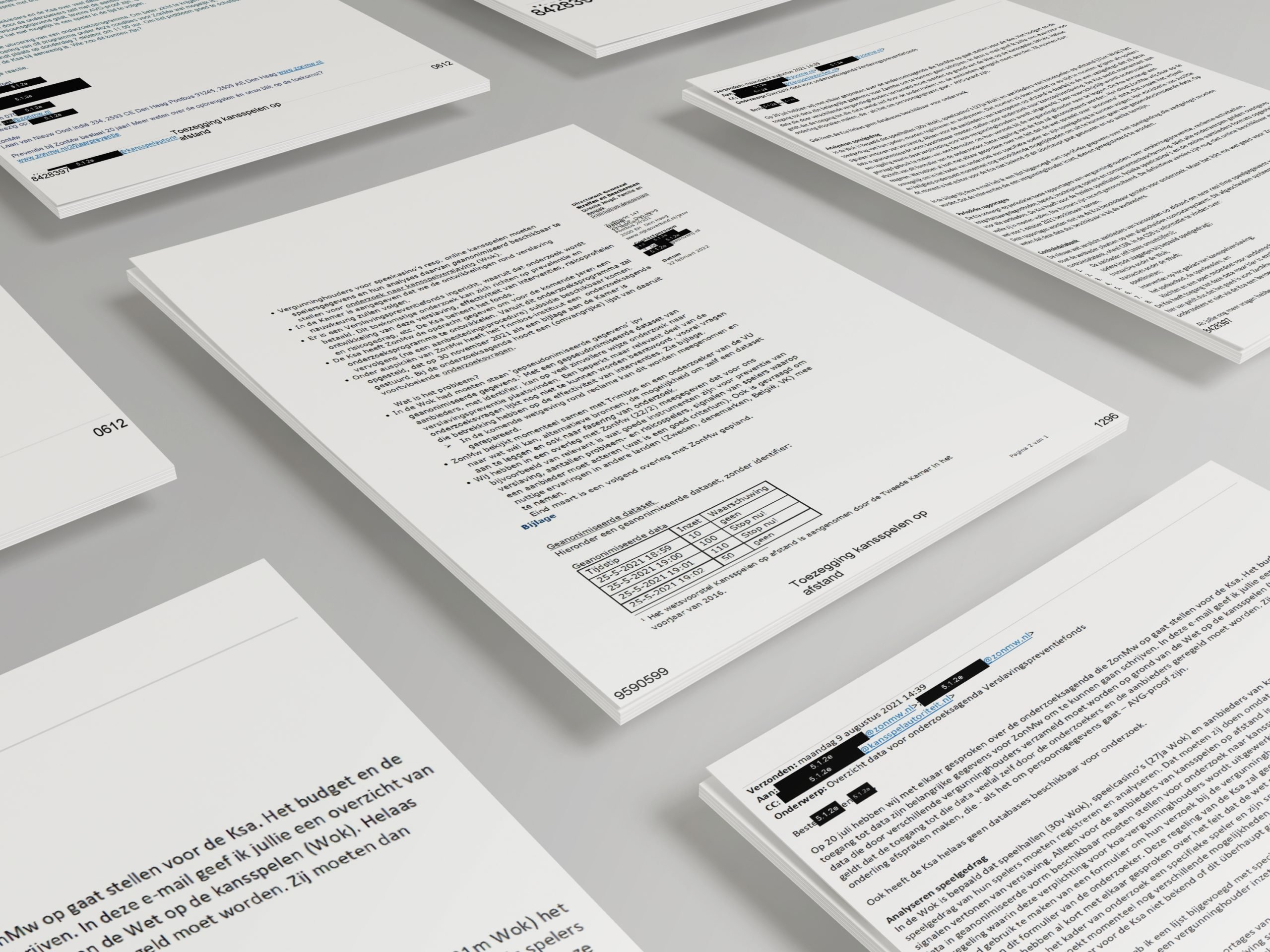 spelersdata onderzoek documenten
