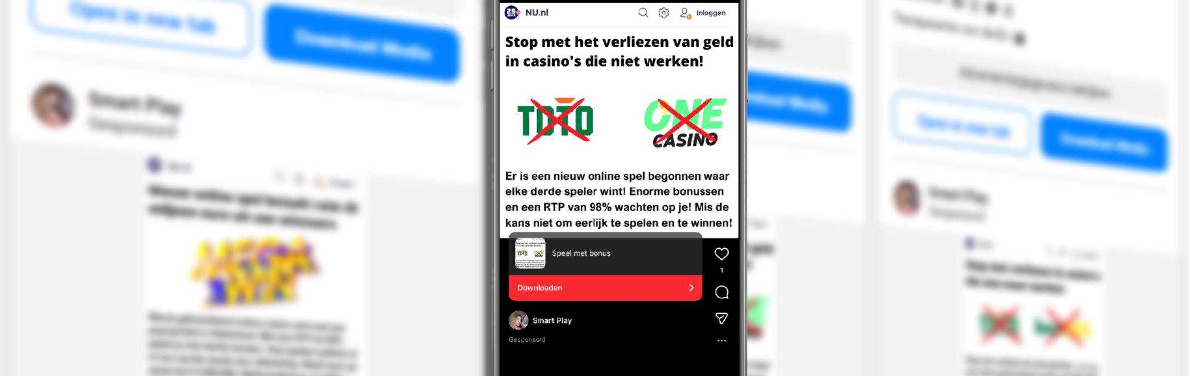 KVA over illegale gokreclames op Facebook met misbruik van NU.nl