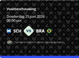 Schotland Brazilie wk 2026