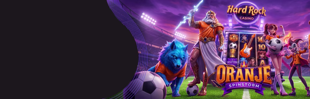 Oranje Spinstorm bij Hard Rock Casino