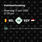 wk 2026 Belgie-Egypte