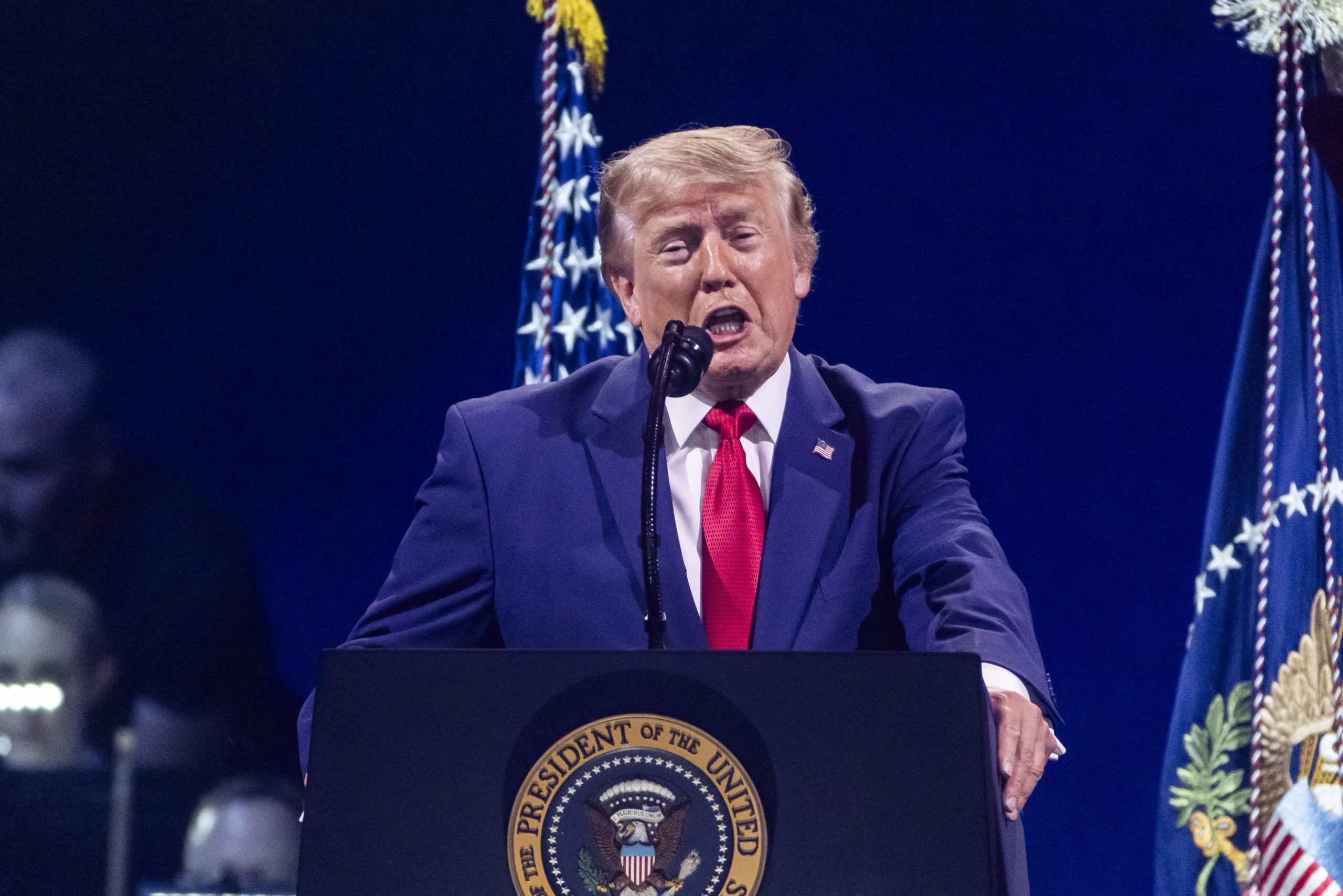 Teleprompter Trump voorkennis