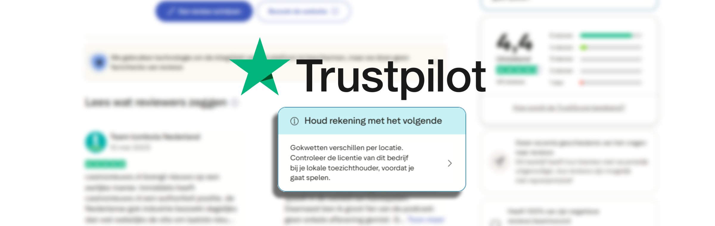Trustpilot gokken waarschuwing