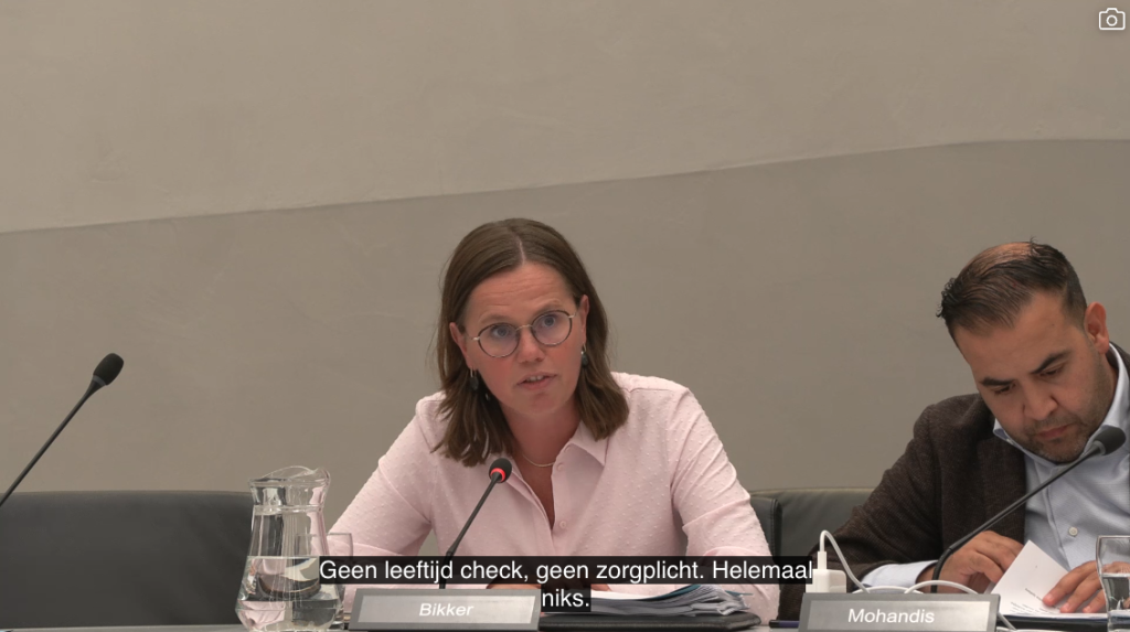 Mirjam Bikker (ChristenUnie) en Mohammed Mohandis (PRO) tijdens het Commissiedebat Kansspelen augustus 2026